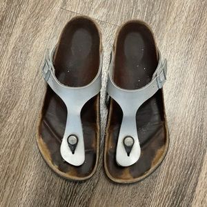 Birkenstock!!!Silver used sandals